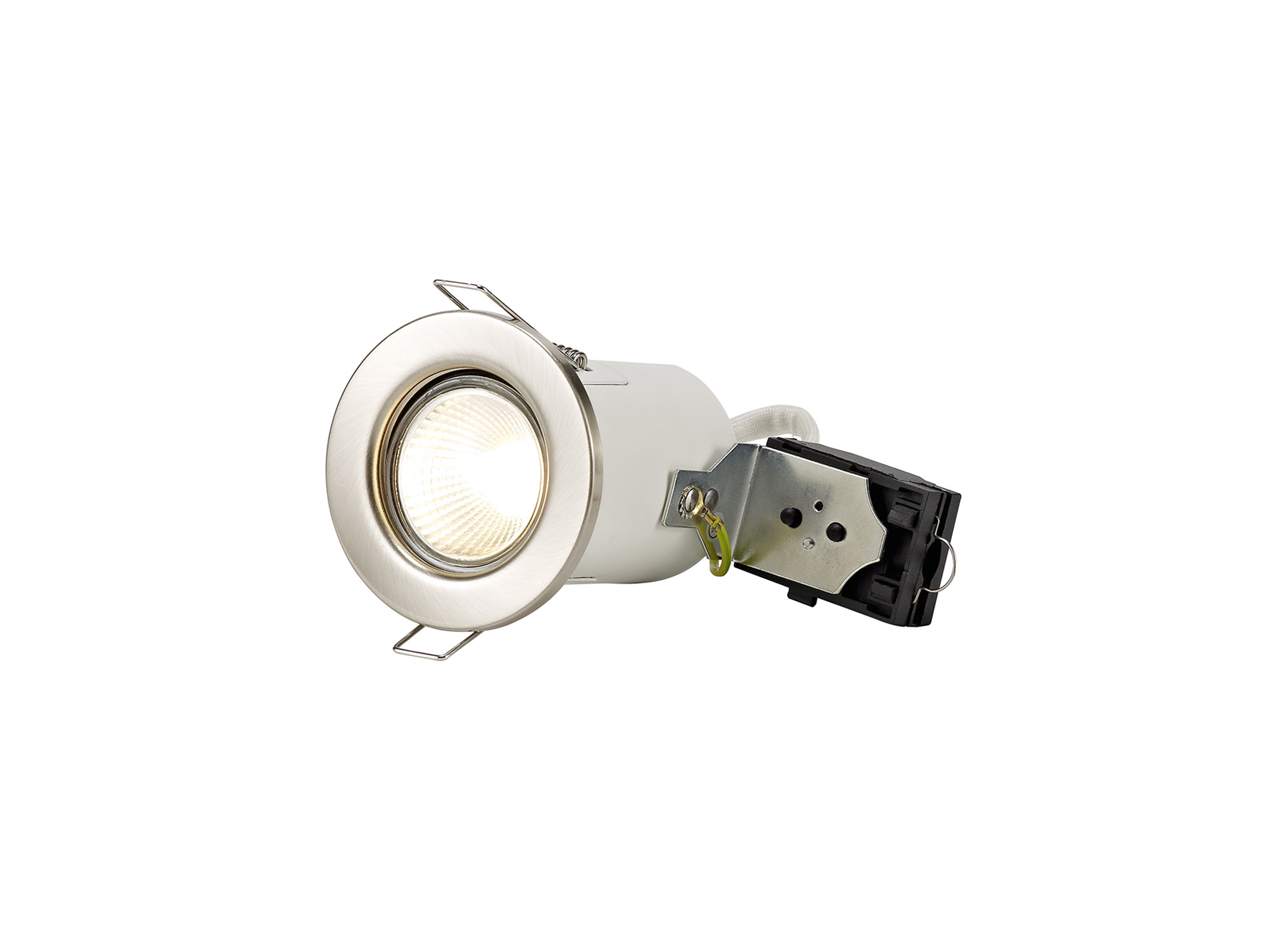 D0438  Agni Fixed Fire Rated Downlight Satin Nickel
